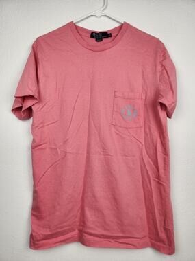 Polo by Ralph Lauren T-Shirt Men Small Pink/Coral Pocket Logo Short Sleeve